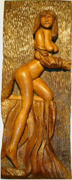 Nue, photo d'un magazine (1985 Largeur 21 Hauteur 65)